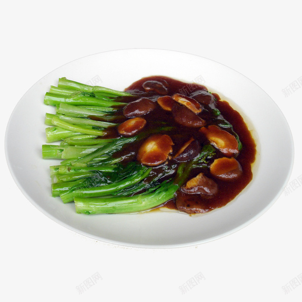 香菇菜心png免抠素材_新图网 https://ixintu.com 川菜 蔬菜 蘑菇 香菇菜心