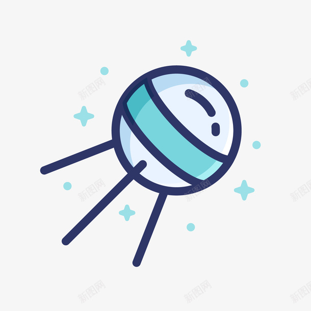 星空中的蓝色星球图标png_新图网 https://ixintu.com 图标 圆形 外太空 太空 星星 星球 星空 淡蓝色