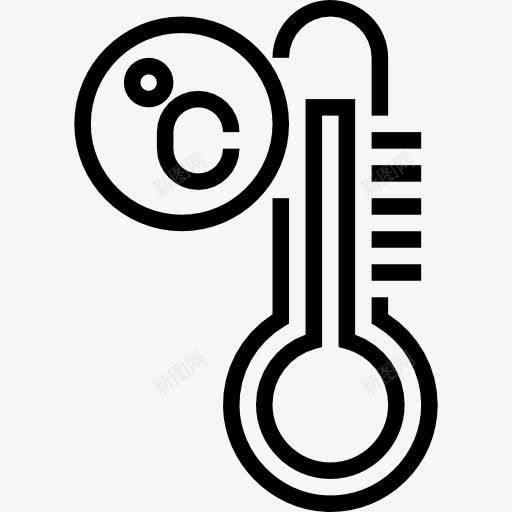 温度计图标png_新图网 https://ixintu.com 华氏 天气 工具和用具 度 摄氏 水银 温度 温度计