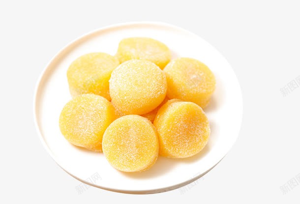 进口零食爆浆麻薯png免抠素材_新图网 https://ixintu.com 日式点心 爆浆 爆浆小团子 芒果口味 芒果小团子 黄色麻薯