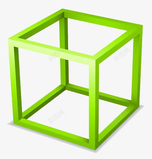 绿色正方体png免抠素材_新图网 https://ixintu.com 架子 立方体 绿