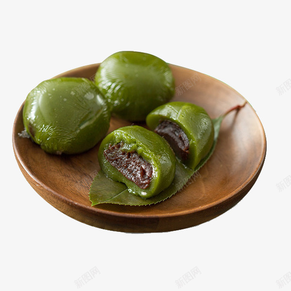 蛋黄豆沙抹茶青团png免抠素材_新图网 https://ixintu.com 上海老字号 产品实物 传统糕点 清明果 点心 糕团 艾草团 蛋黄豆沙抹茶青团 青团一盘 青团子