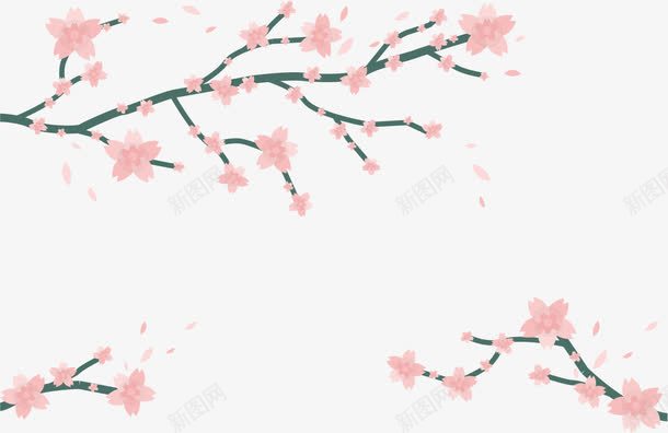 樱桃树枝png免抠素材_新图网 https://ixintu.com 树枝 植物 樱桃树 自然 花卉