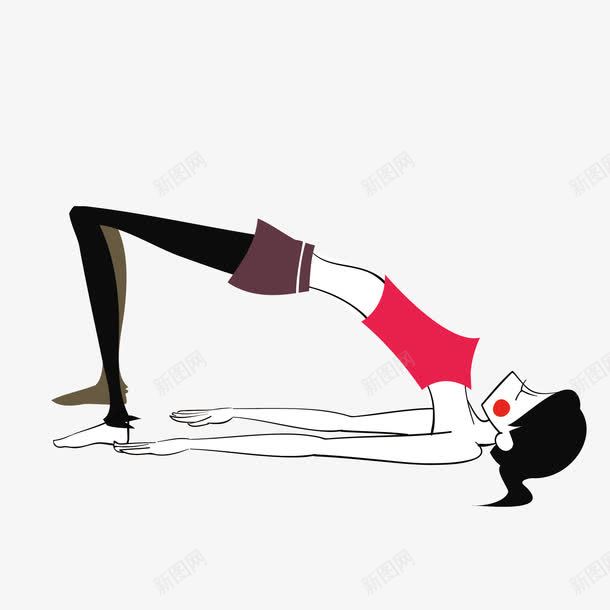 瑜伽插画美女png免抠素材_新图网 https://ixintu.com 健全 健康 健身 减肥 卡通 女孩 模式 模范 瑜伽 瑜伽健身 美女