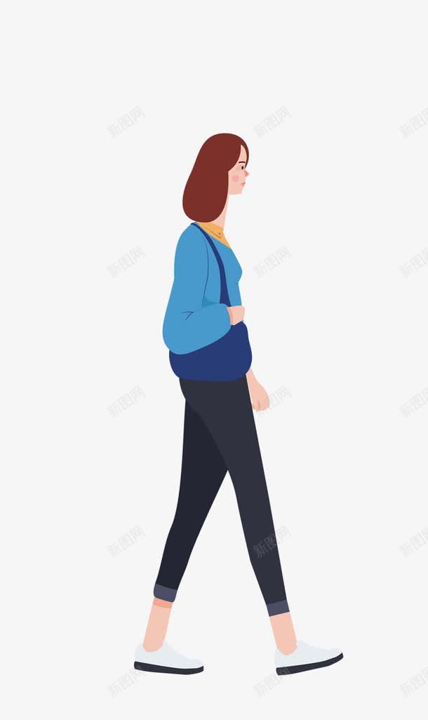 走路的女孩png免抠素材_新图网 https://ixintu.com 人物走路分解动作 卡通人物 女孩 手绘 装饰 走路 踱步