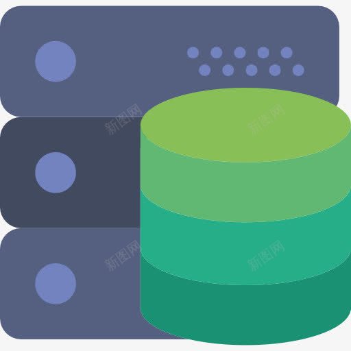 数据库图标png_新图网 https://ixintu.com 主机 多媒体 存储 技术 数据库 文件 服务器 网络