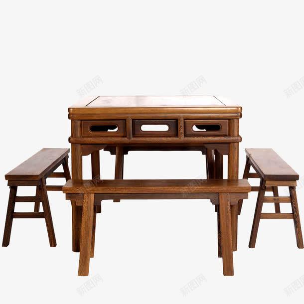 明清古典正方形餐桌椅png免抠素材_新图网 https://ixintu.com 中国古典餐桌 中国风 古典家具 明清餐桌 桌子平面图 正方形餐桌椅 红木家具