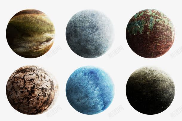 太空星球套图psd免抠素材_新图网 https://ixintu.com 太空 星球 月亮 木星 水星
