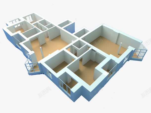 办公 建筑 户型矢量图片ps 房屋 模型 模型免扣 模型免扣图片 设计