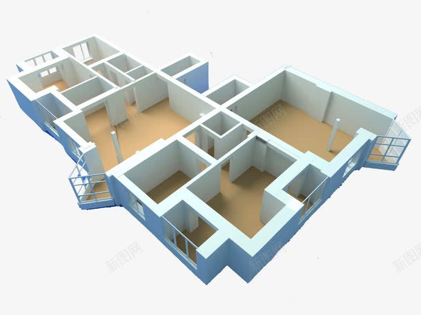 com 3d模型png 办公 建筑 户型矢量图片ps 房屋 模型 模型免扣 模型免