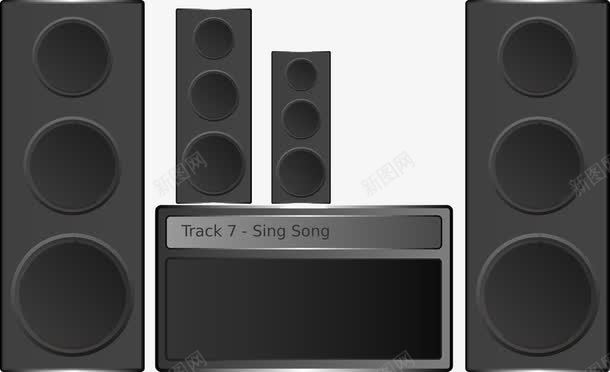 家庭音响设备png免抠素材_新图网 https://ixintu.com 喇叭孔 我的家人 音响播放器设备音乐娱乐影音娱乐