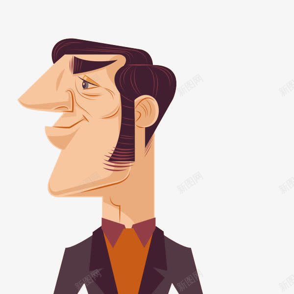 人物头像png免抠素材_新图网 https://ixintu.com 外国人 大鼻子 时尚