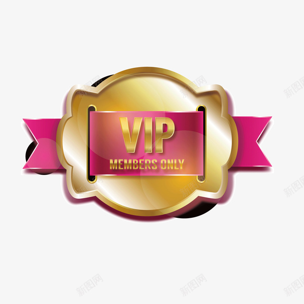 vip请柬矢量图ai免抠素材_新图网 https://ixintu.com vip 活动邀请 粉色 请柬 邀请函 金色 黑金邀请函 矢量图