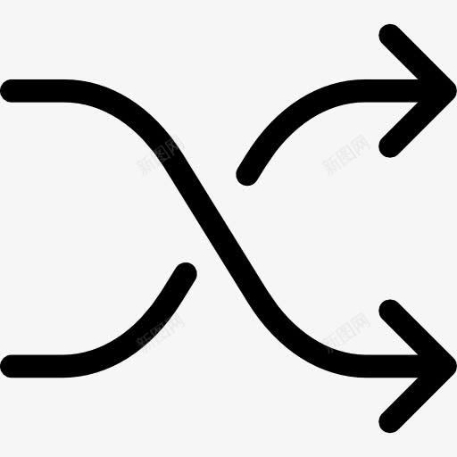洗牌图标png_新图网 https://ixintu.com 交换 变化的 多媒体的选择 洗牌 界面的变化 箭头符号 随机的