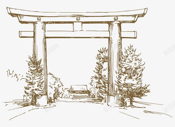 手绘门派png免抠素材_新图网 https://ixintu.com 免扣png素材 古代 古代牌楼 手绘 牌楼 简笔