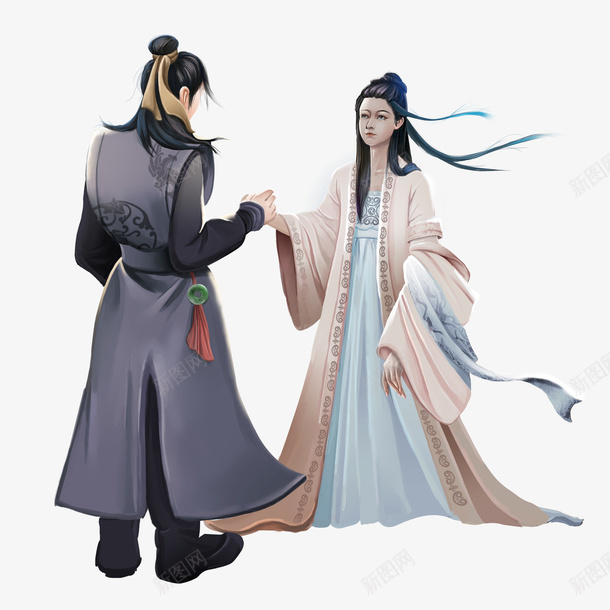 卡通牛郎织女七夕相会png免抠素材_新图网 https://ixintu.com 七夕 七月七 牛郎 相会 织女