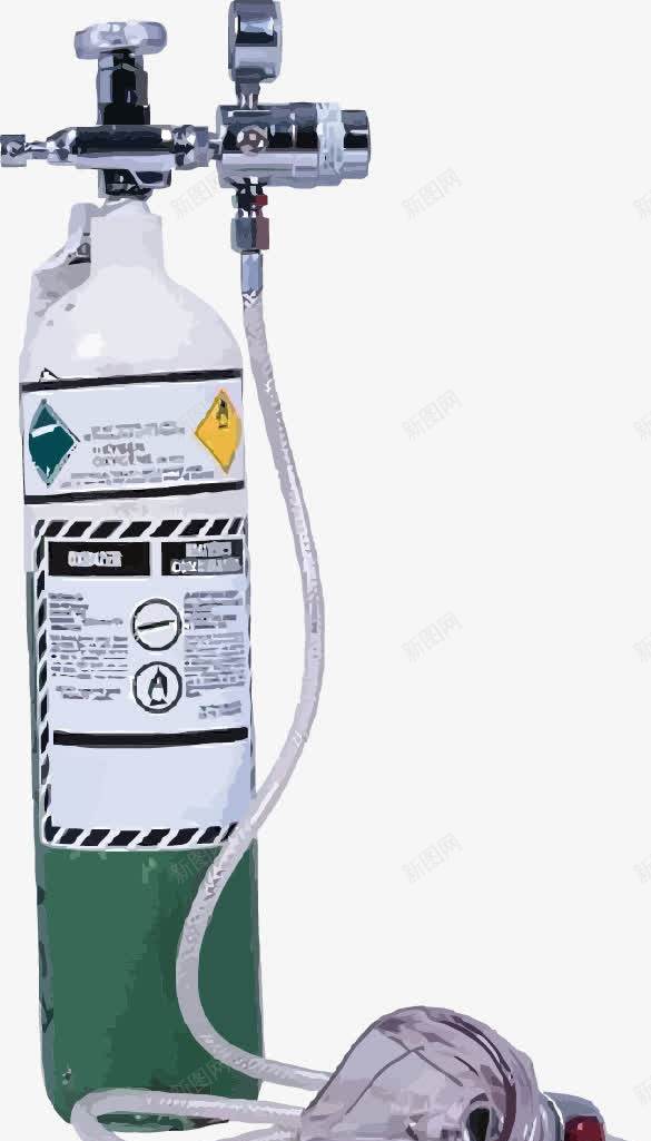 医用器材png免抠素材_新图网 https://ixintu.com 免费矢量下载 医用器材 压力表 插画 氧气瓶