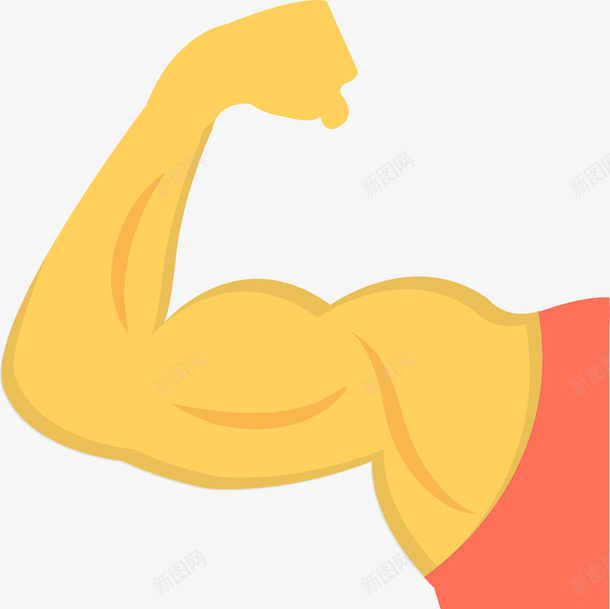 有力量的手臂图标png_新图网 https://ixintu.com 上臂 健硕 健美先生 健身 减肥塑形 卡通扁平化 图标 手肘 手臂 有力量 肌肉 赤膊