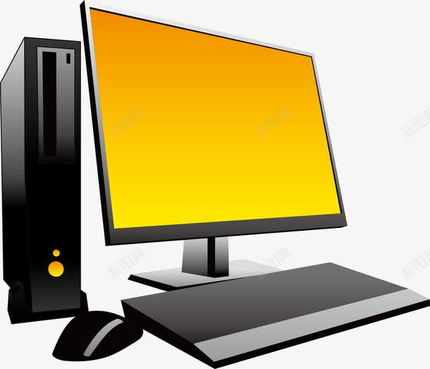 组装电脑png免抠素材_新图网 https://ixintu.com 主机 免费矢量下载 显示屏 组装电脑