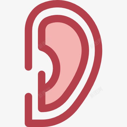 耳图标png_新图网 https://ixintu.com 医疗 听 听力 声波 声酒吧 耳朵 耳聋