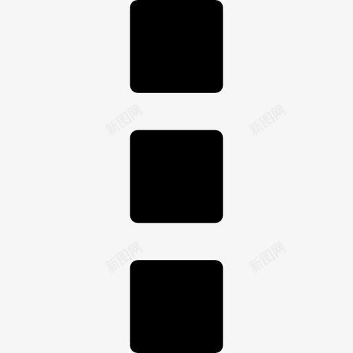 三个垂直方向的按钮图标png_新图网 https://ixintu.com 三 垂直 填充 平方 按钮 点 界面 管理用户界面 菜单