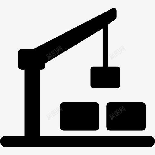 工程起重机图标png_新图网 https://ixintu.com 建筑 施工 机械 起重机