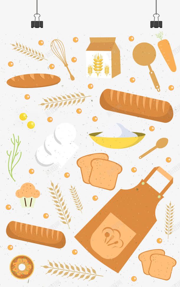 特色食物png免抠素材_新图网 https://ixintu.com 打蛋器 胡萝卜 镜子 面包 面粉 鸡蛋
