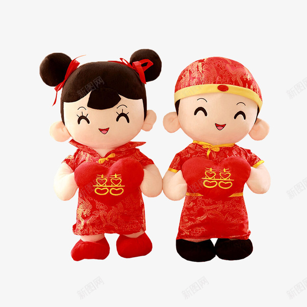 双喜红色娃娃png免抠素材_新图网 https://ixintu.com 喜庆用品 婚庆设计 婚庆道具 婚礼道具 布偶 平面设计 道具设计