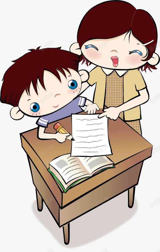 写作业元素png免抠素材_新图网 https://ixintu.com png 元素 卡通 学前教育 孩子 练字