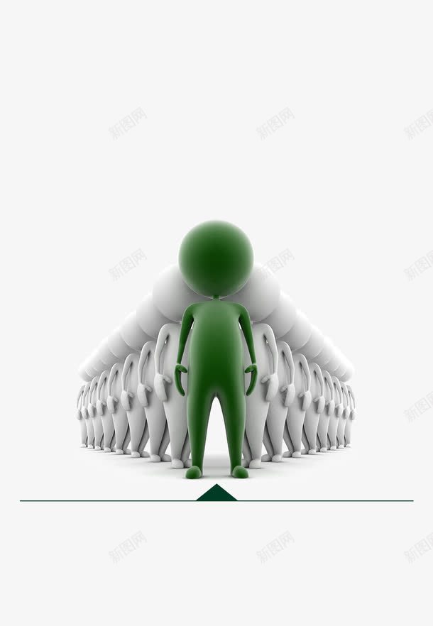 立体白色小人队伍png免抠素材_新图网 https://ixintu.com 海报素材 立体白色小人 设计素材