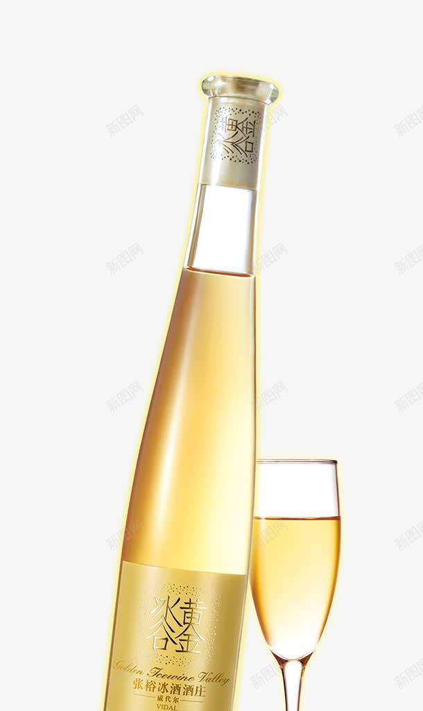 张裕冰谷黄金酒png免抠素材_新图网 https://ixintu.com 产品实物 免费png元素 张裕冰谷黄金酒 白葡萄酒png图片素材 酒水 酒瓶