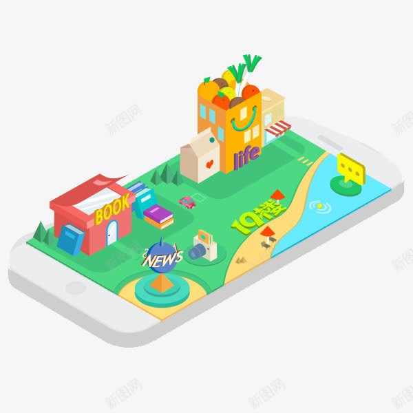 扁平化创意卡通元素png免抠素材_新图网 https://ixintu.com H5页面素材 创意卡通元素 卡通 扁平化 扁平素材 手机平面 电商卡通 立体素材 网页设计卡通