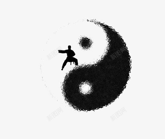 水墨太极png免抠素材_新图网 https://ixintu.com 创意 太极 太极拳 太极水墨画 手绘 水墨 水墨太极