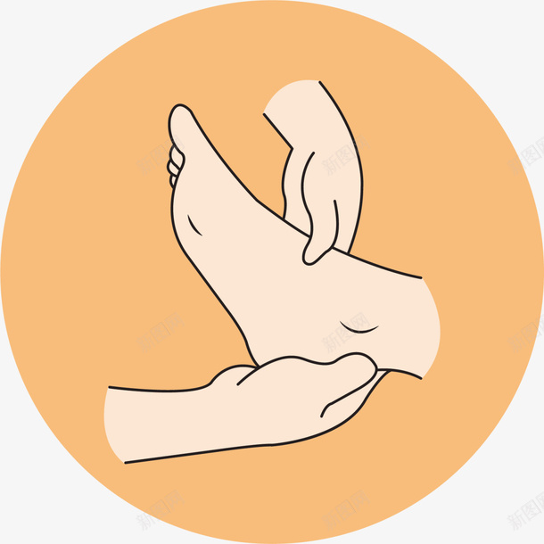 黄色足底按摩圆形标签png免抠素材_新图网 https://ixintu.com SPA 圆形标签 护肤 粉嫩足底 粉色脚底 美丽 美妆 美容院 脚底按摩 足疗