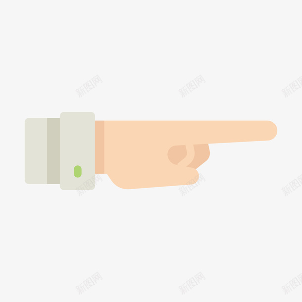 灰色扁平化手指元素图标png_新图网 https://ixintu.com 卡通图标 姿势 扁平化 手指 指示 方向 灰色