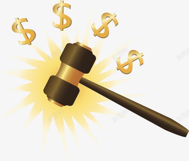 卡通美金拍卖槌png免抠素材_新图网 https://ixintu.com 免抠图 卡通 司法 拍卖会 拍卖槌 权威 美金