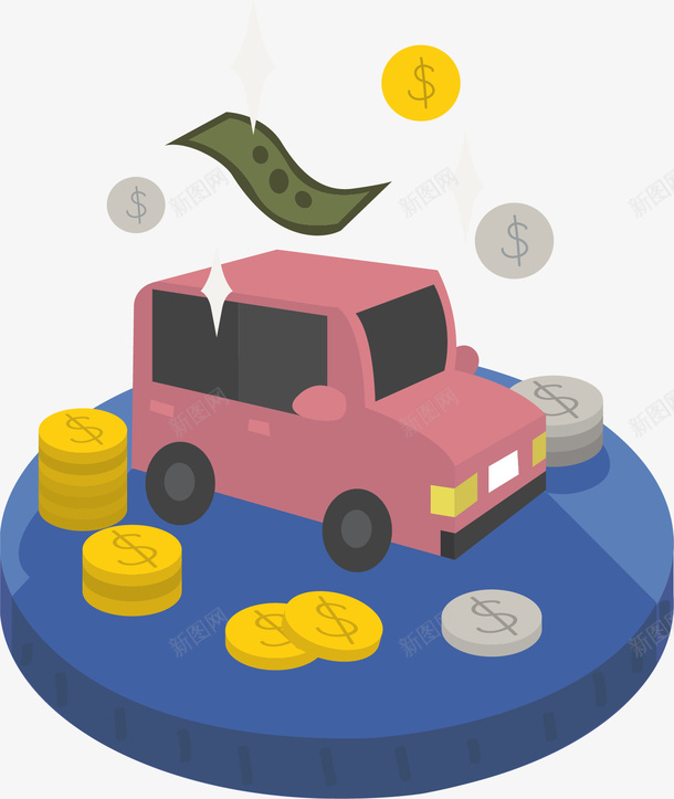 金融行业买车贷款png免抠素材_新图网 https://ixintu.com 买车 买车贷款 矢量png 贷款 车贷 金融