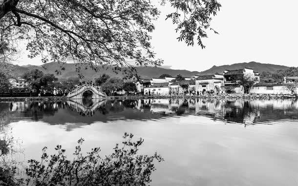 安徽宏村古镇风景png免抠素材_新图网 https://ixintu.com 名胜古迹 旅游风景 著名建筑