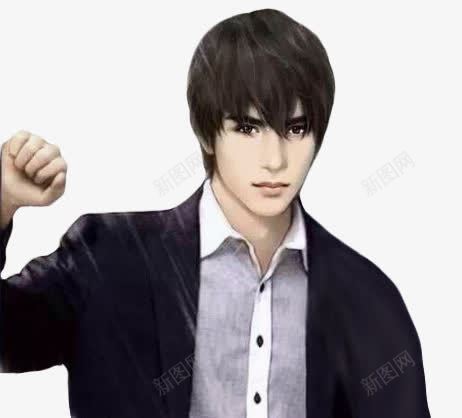 手绘扶墙男子png免抠素材_新图网 https://ixintu.com 手绘 扶墙 男子