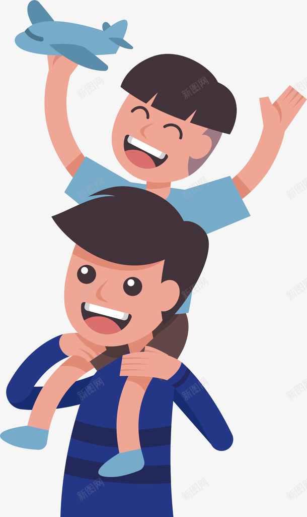 父子快乐活动父亲节主题png免抠素材_新图网 https://ixintu.com 亲情 人物 可爱 家庭 快乐 快乐活动 插图 模型飞机 父亲 父亲节 父子 节日 设计 高兴