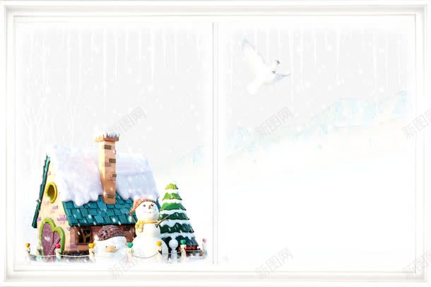 移门图案雪山房子白鸽psd免抠素材_新图网 https://ixintu.com 屋顶雪 山坡 房子 白鸽 移门图案 雪 雪山