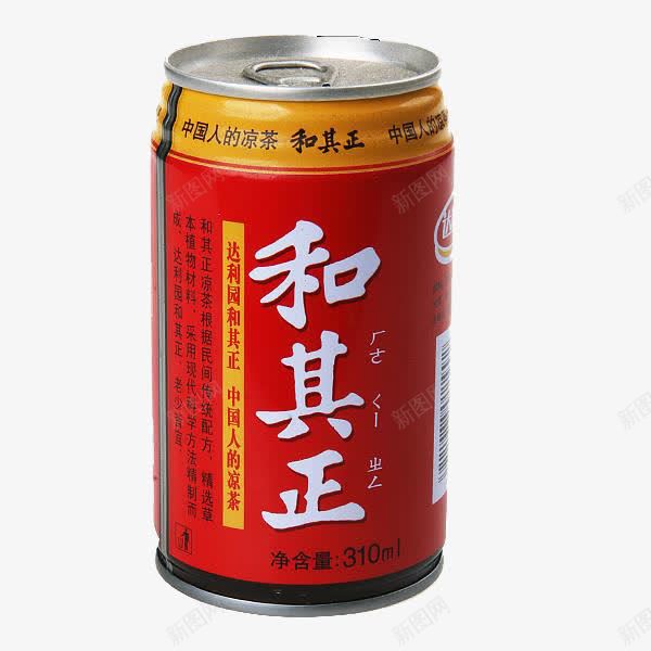 和其正凉茶饮料png免抠素材_新图网 https://ixintu.com 产品实物 凉茶 罐装 饮料