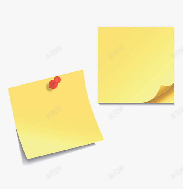 留言条png免抠素材_新图网 https://ixintu.com 一张便利贴 便利贴 方形便利贴 黄色便利贴