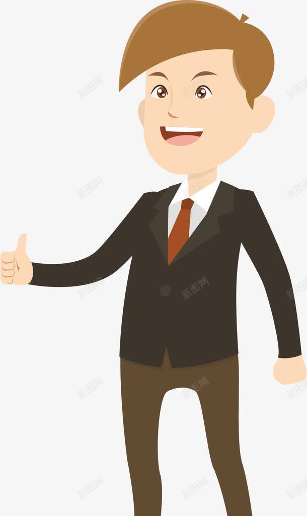 卡通风格上班族举着棒的手势png免抠素材_新图网 https://ixintu.com ps上班族 上班族 上班族海报 卡通风格 好评 帮 手势 棒的手势 点赞 称赞 认同 赞赞赞