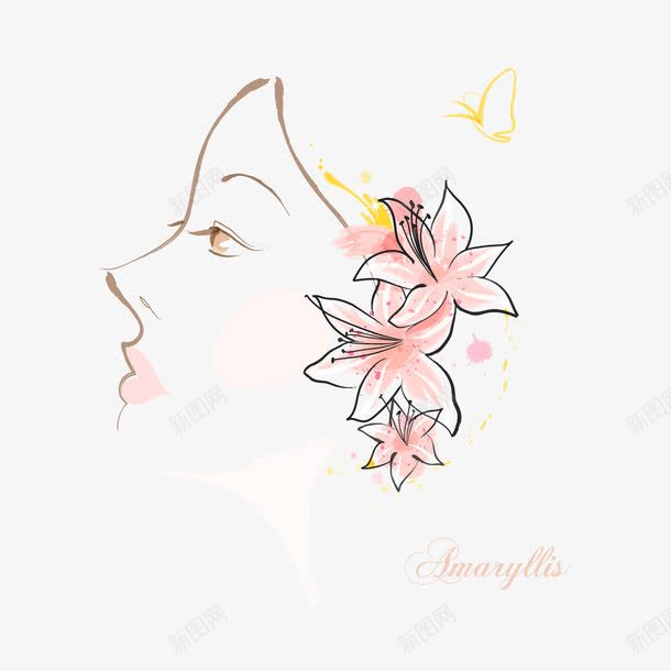 抽象人脸花朵图案png免抠素材_新图网 https://ixintu.com 人脸 抽象 花朵图案