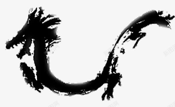 手绘水墨中国龙png免抠素材_新图网 https://ixintu.com 中国风 中国龙 手绘的 毛笔的 水墨龙头 霸气的 黑色的