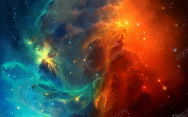 红蓝色钻展星空海报jpg设计背景_新图网 https://ixintu.com 星空 海报 蓝色