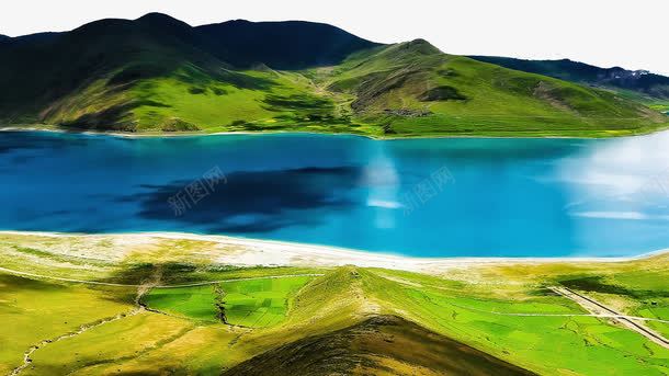 西藏羊卓雍错风景png免抠素材_新图网 https://ixintu.com 名胜古迹 旅游风景 著名建筑