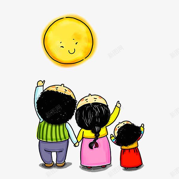 看月亮的小孩png免抠素材_新图网 https://ixintu.com 中秋 卡通 可爱 小孩子 手绘 月亮 简笔 赏月