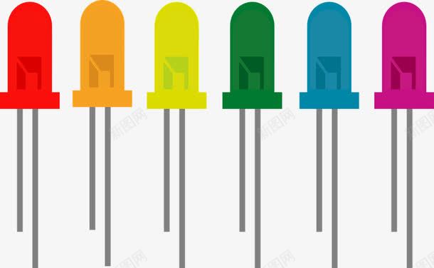 led灯件png免抠素材_新图网 https://ixintu.com LED 七彩 灯芯 鲜艳